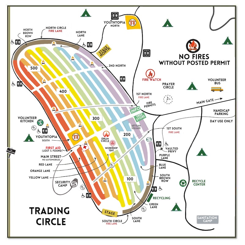 Map of the Fall Faire Layout